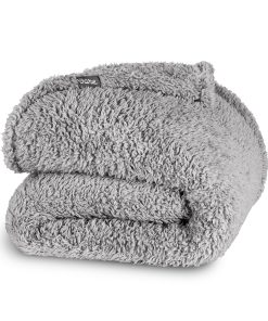 Manta de piel sintética Bare Home - Manta -Gris Claro Sólido