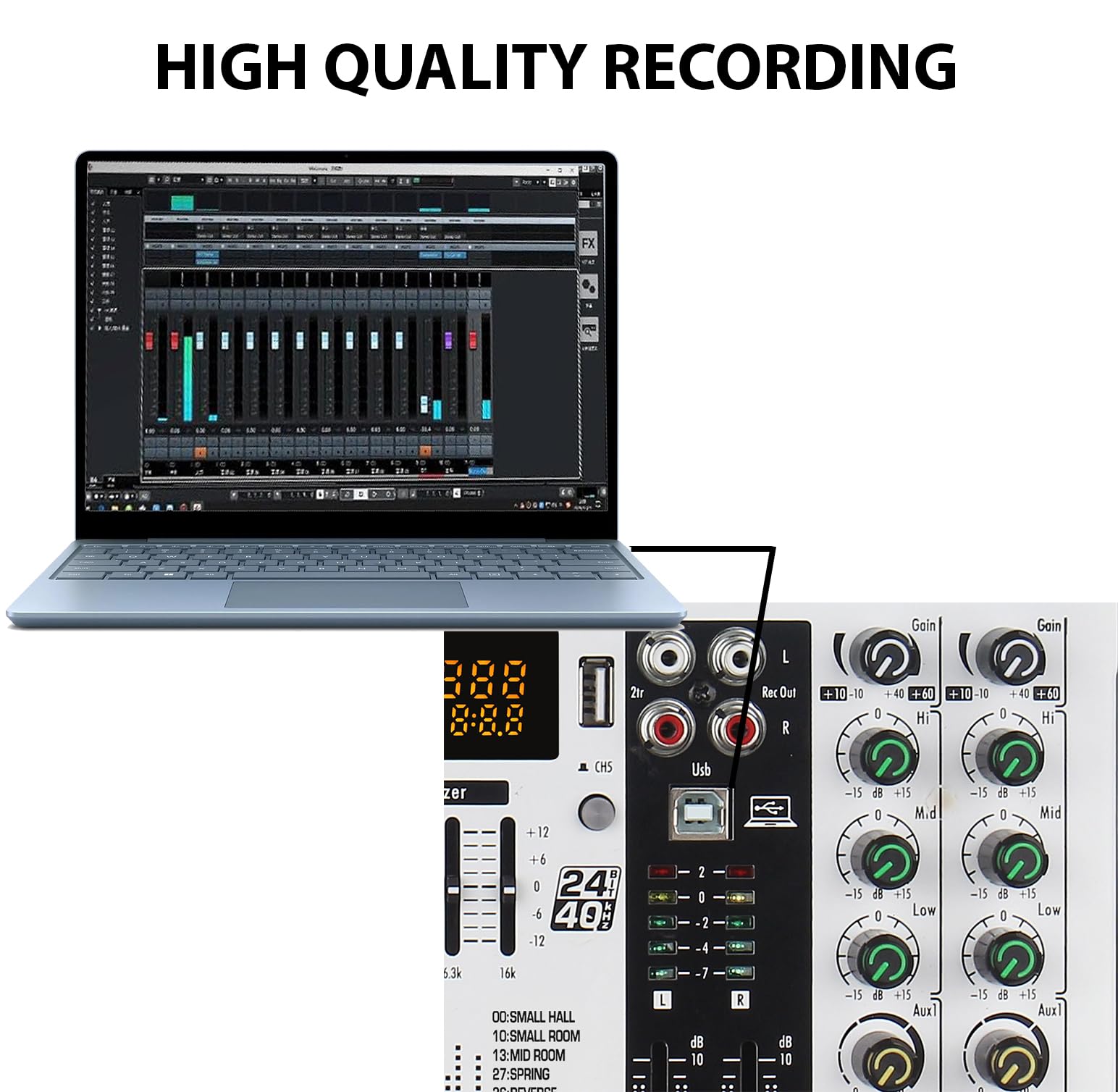 Mesa de Mezclas de Sonido Profesional de 6/8 Canales con - Imagen 7