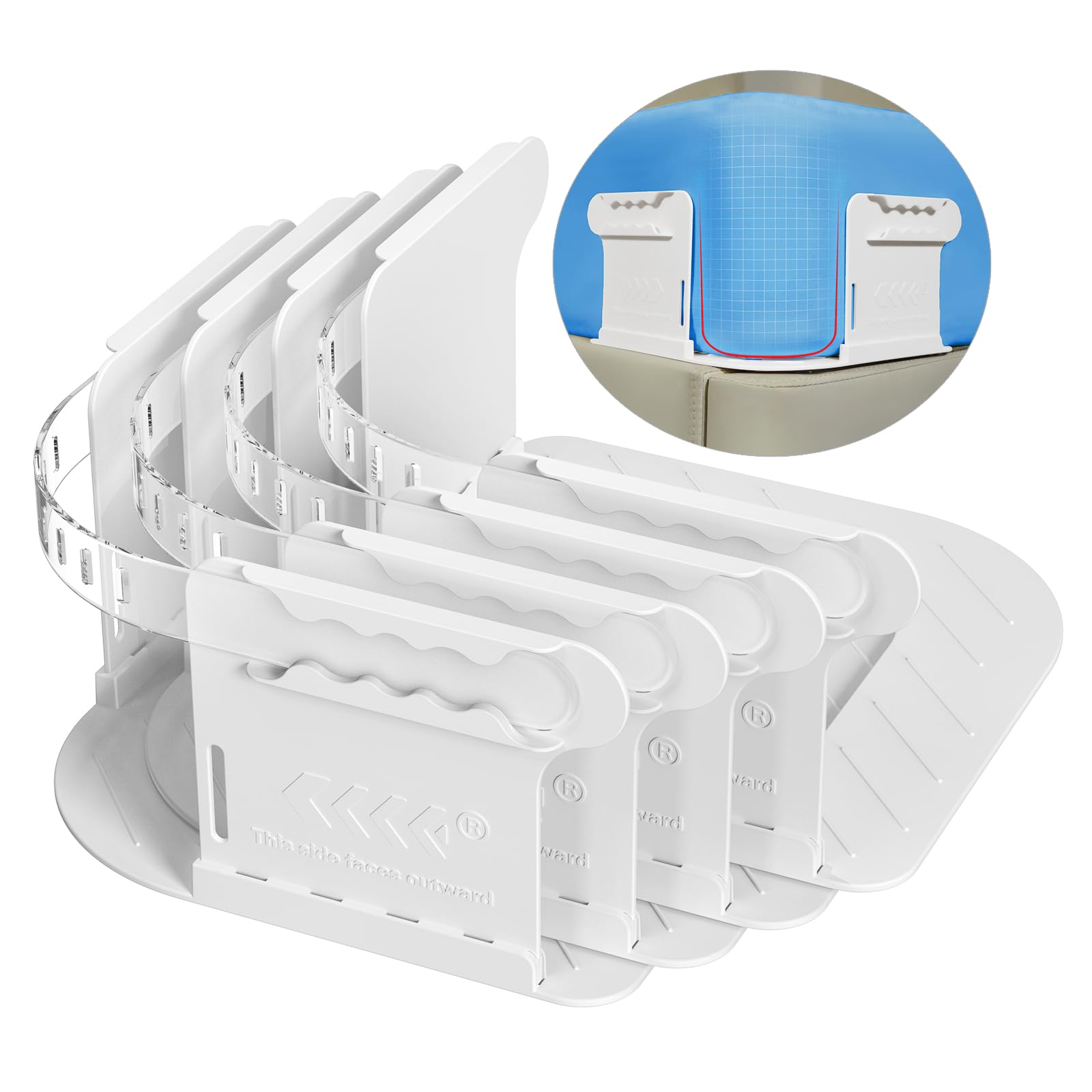 ALIMOSTY Open Corner Sujetador de Sábana con Tiras de