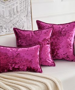 HERAYLI Funda de Cojín de Terciopelo Triturado de la Serie