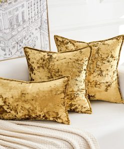 Funda de cojín de terciopelo aplastado HERAYLI Premium