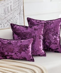 HERAYLI Serie Premium, Fundas de Cojín -Morado Berenjena