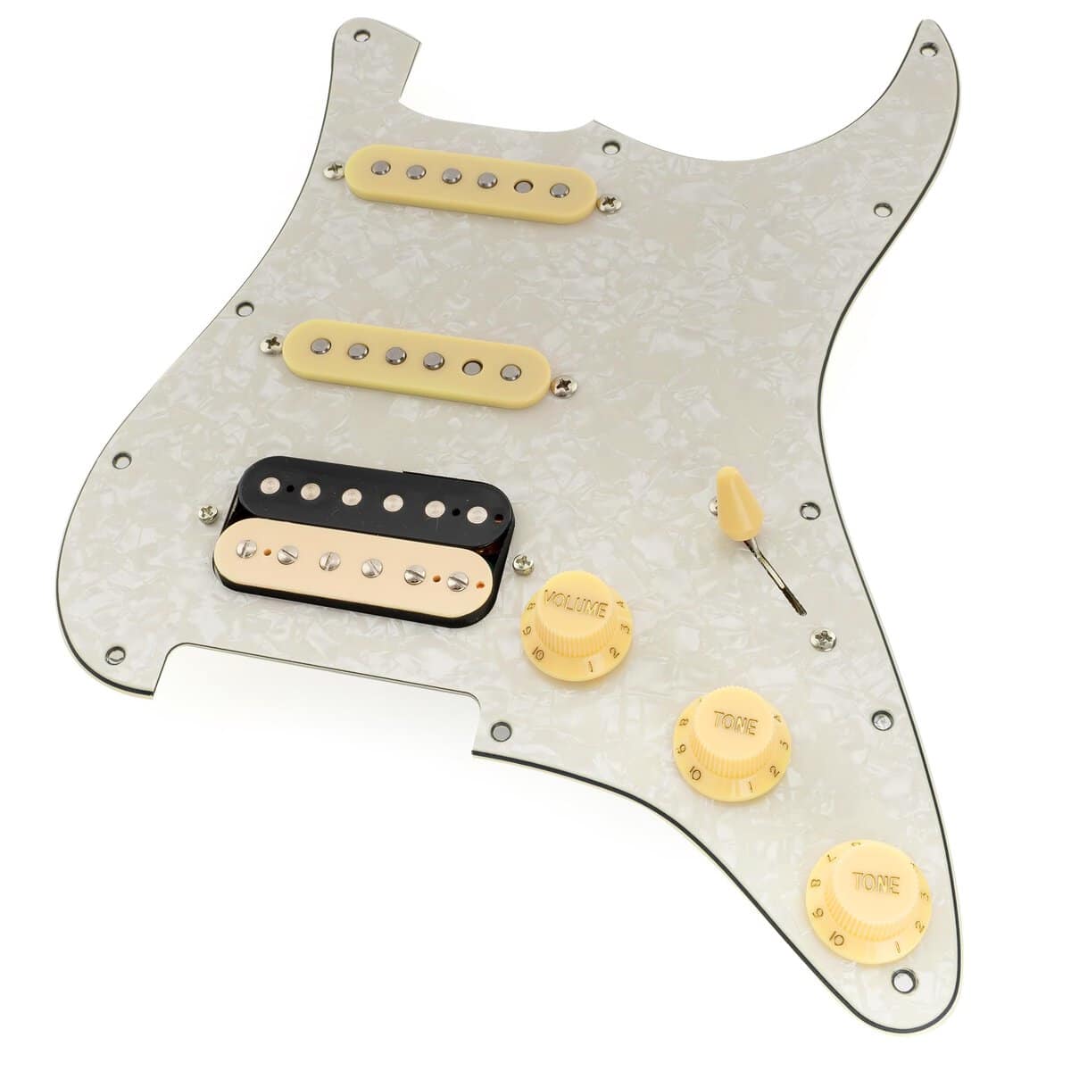 Musiclily Pro-SE ST-HSS-60SE Pickguard -Blanco Perla envejec - Imagen 7