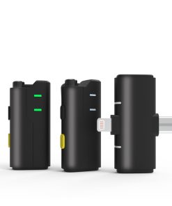 Paquete de 2 micrófonos inalámbricos mini de solapa para