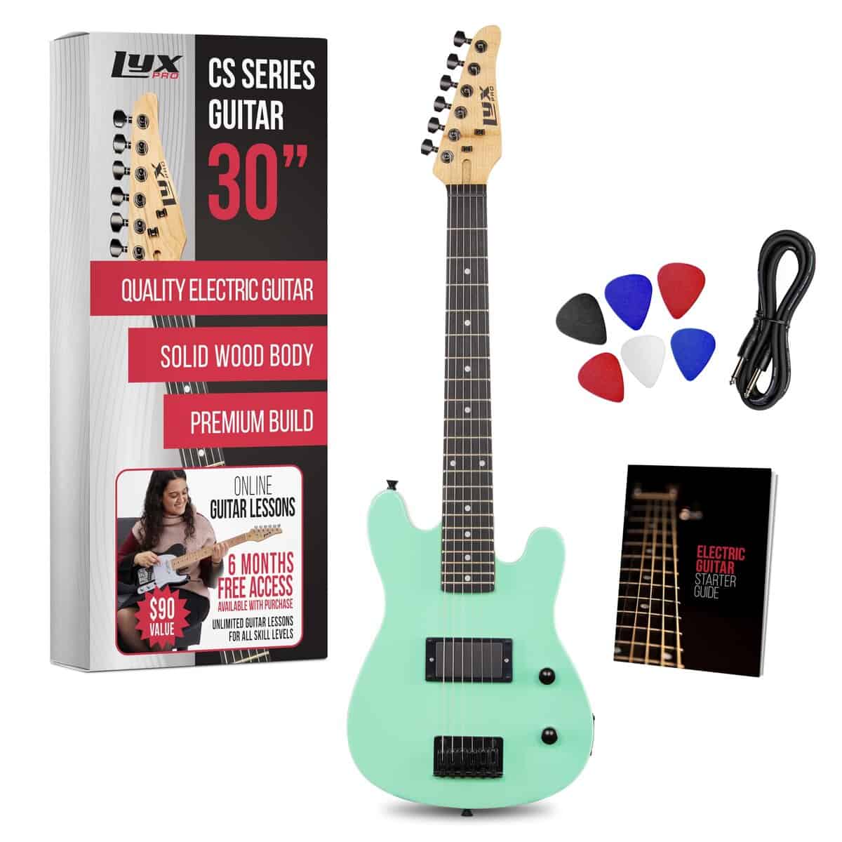 Kit de Guitarra Eléctrica LyxPro CS 30� para -Verde