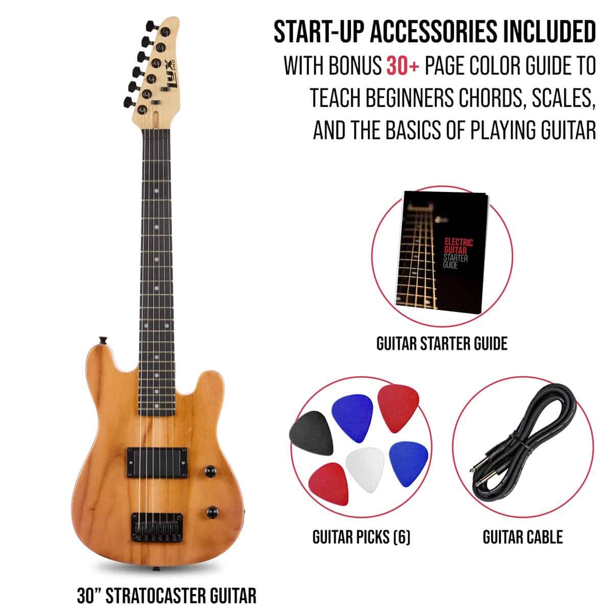 LyxPro CS 30 Electric Guitar Kit for Beginner, Intermediate - Imagen 3