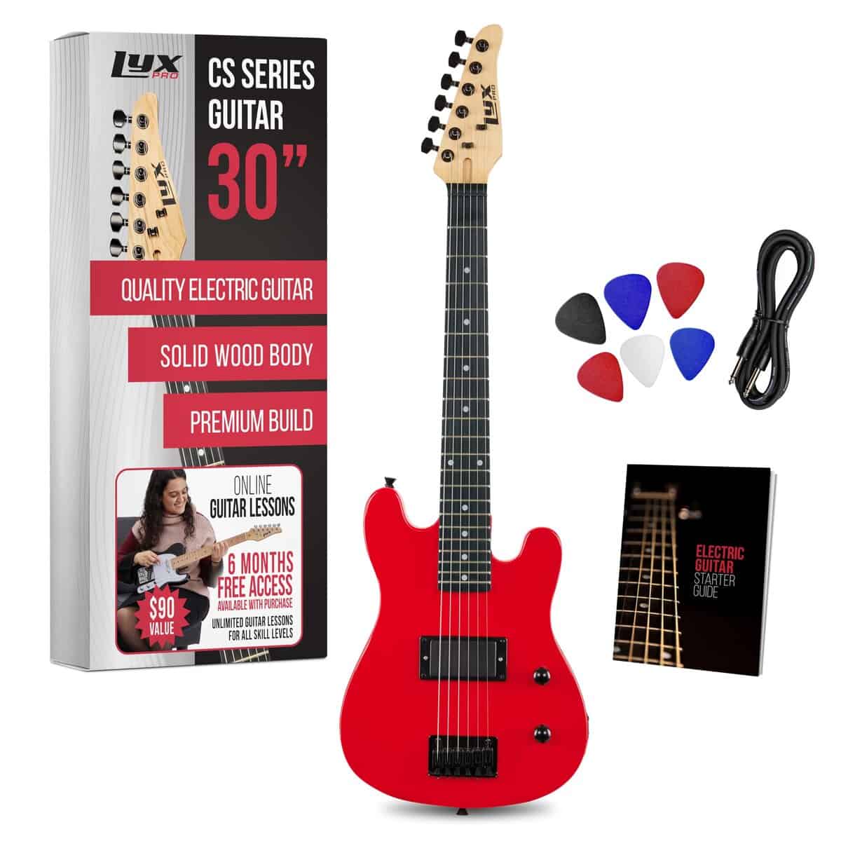 Kit de Guitarra Eléctrica LyxPro CS 30� para -Roja