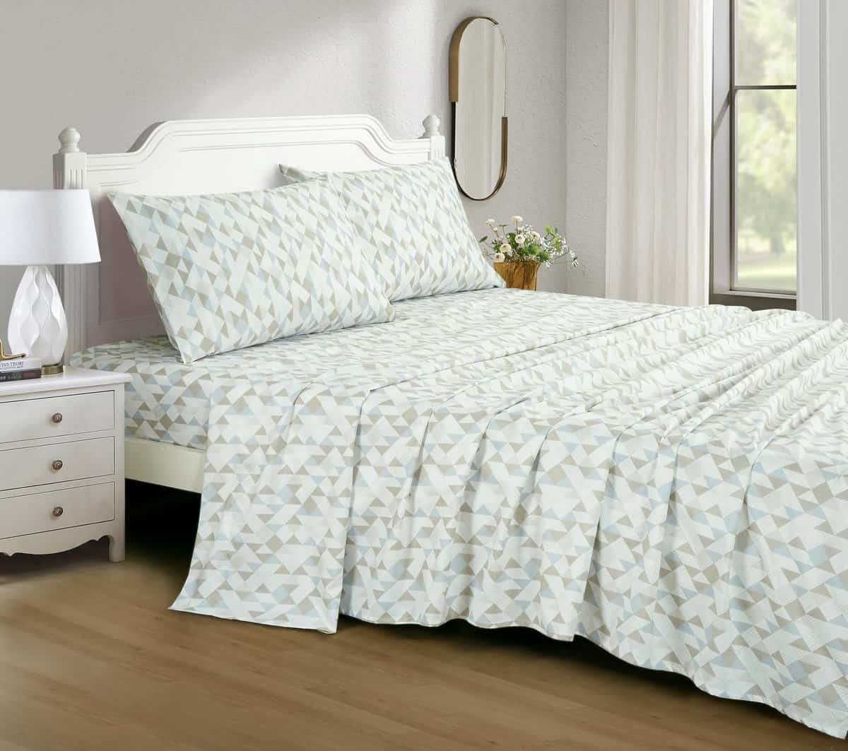 Juego de Sábanas Geométricas Chezmoi Collection -Multicolor