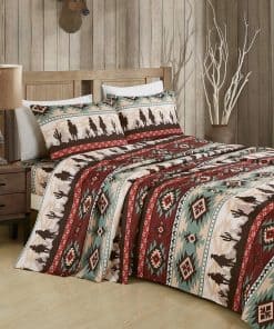 Juego de sábanas Chezmoi Collection 4 piezas estilo vaquero