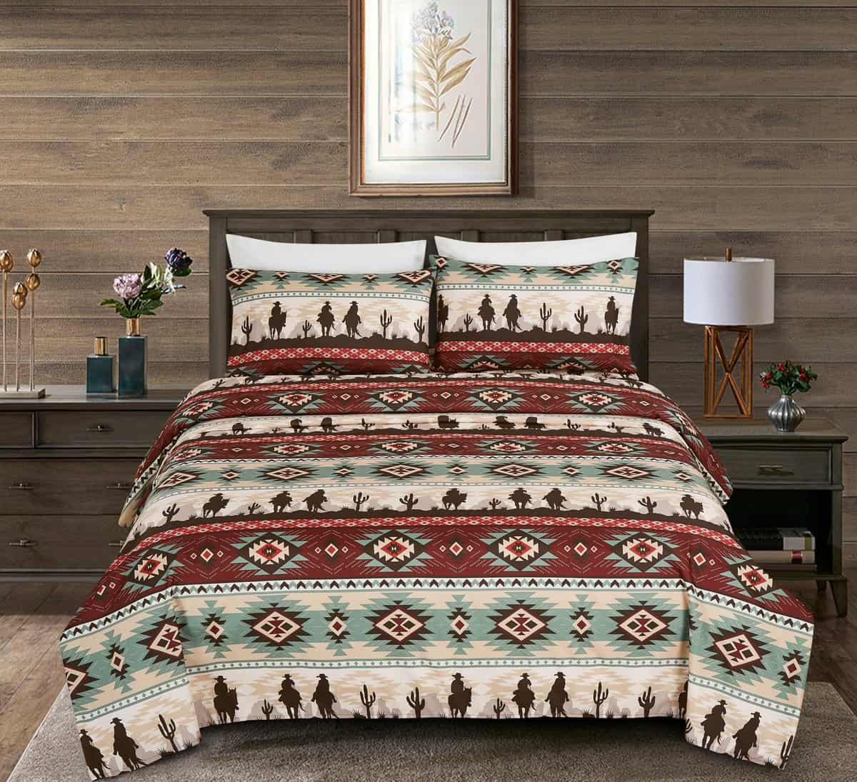 Juego de sábanas Chezmoi Collection 4 piezas estilo vaquero - Imagen 3