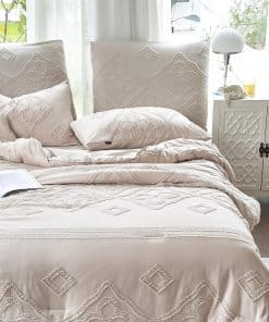 Juego de edredón Amolavet Queen Beige, Ropa de cama Bohemia