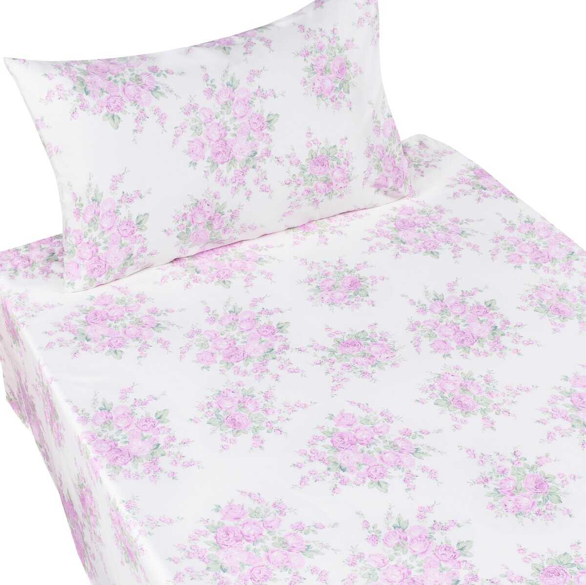 Juego de Sábanas para Cama Individual de -Rosas - Imagen 3
