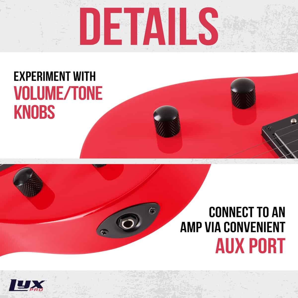 Kit de Guitarra Eléctrica LyxPro CS 30� para -Rojo - Imagen 4