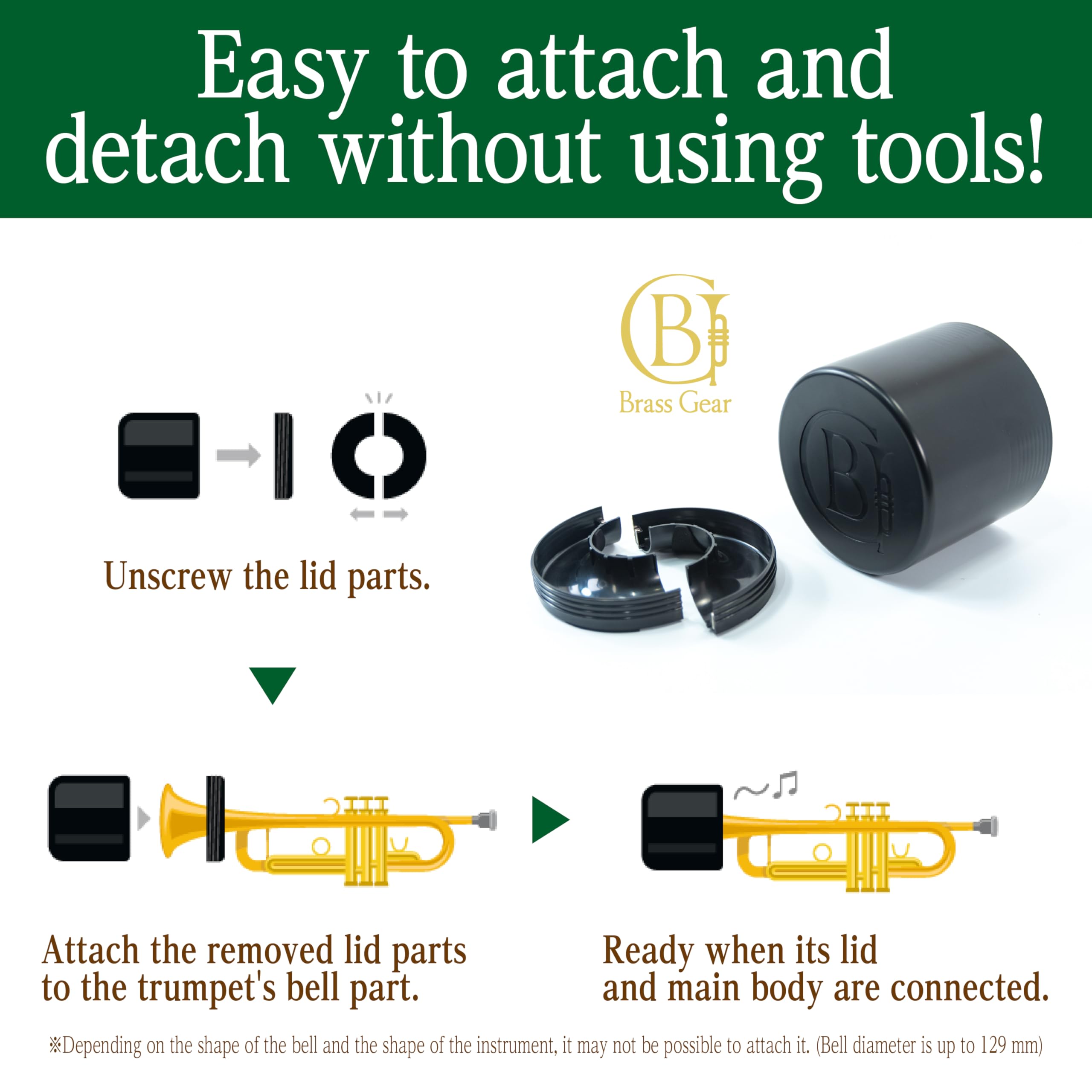 Mute de Trompeta Premium "Small Sound Proof Room" de Brass - Imagen 6