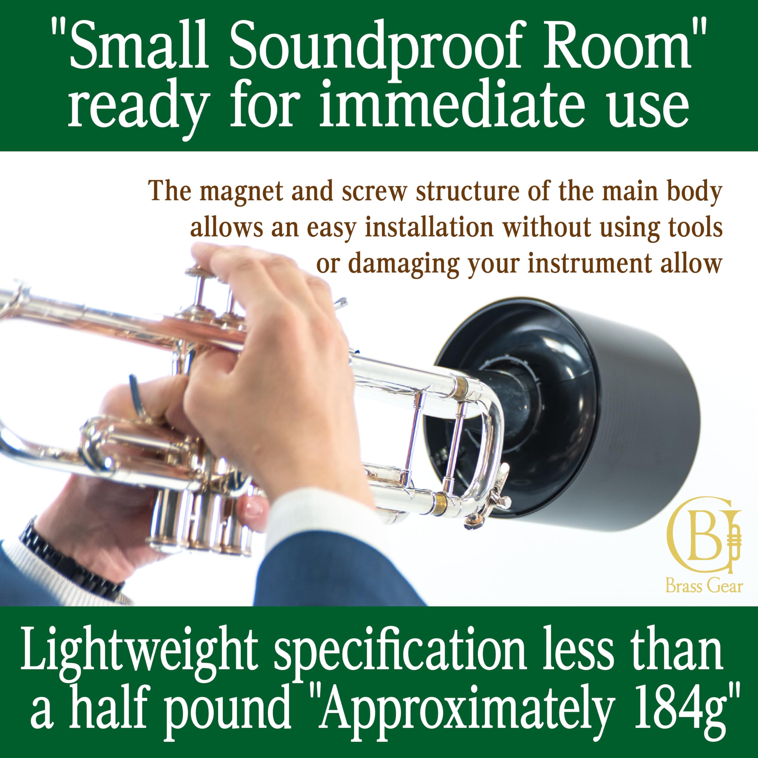 Mute de Trompeta Premium "Small Sound Proof Room" de Brass - Imagen 5