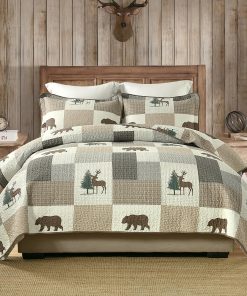 Juego de Edredón a Cuadros Uniclinens Tamaño -Beige/Marrón/G