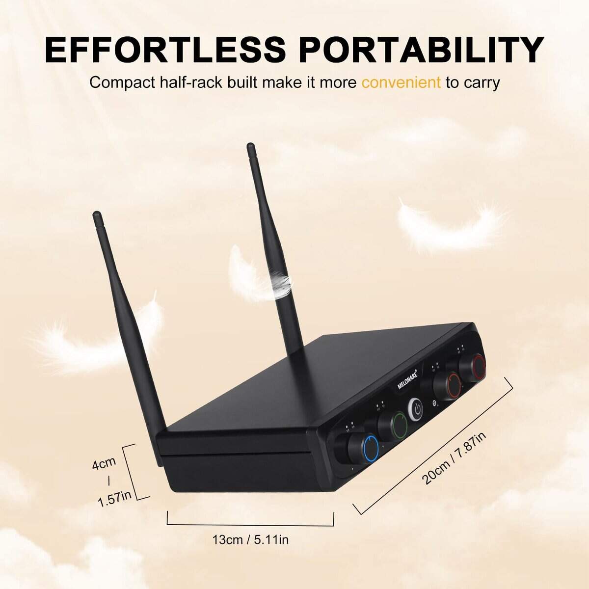 Sistema de micrófono inalámbrico de 4 canales -Negro - Imagen 6