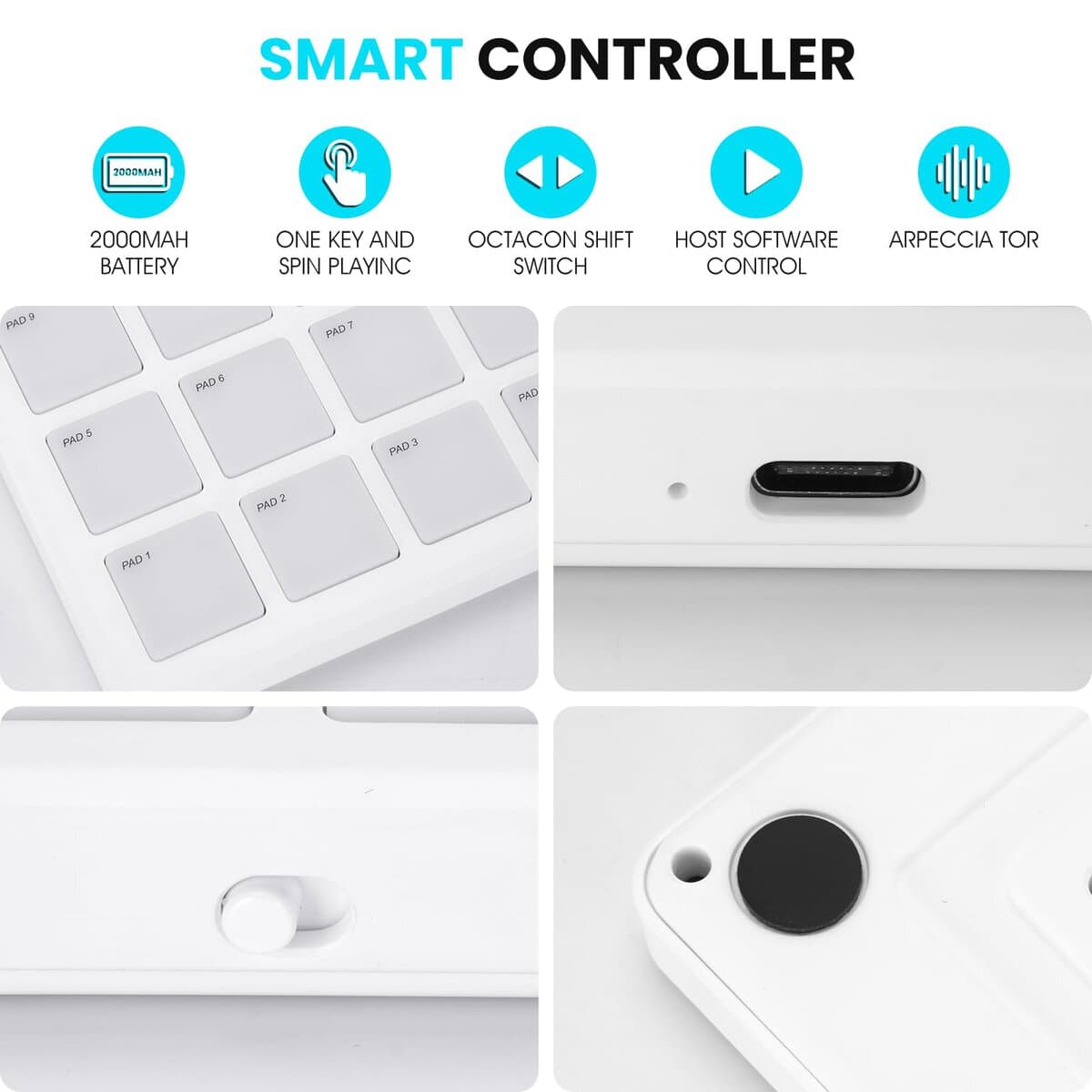 Controlador MIDI inalámbrico M-WAVE Pads, 4.1 * 4.1 - Imagen 6