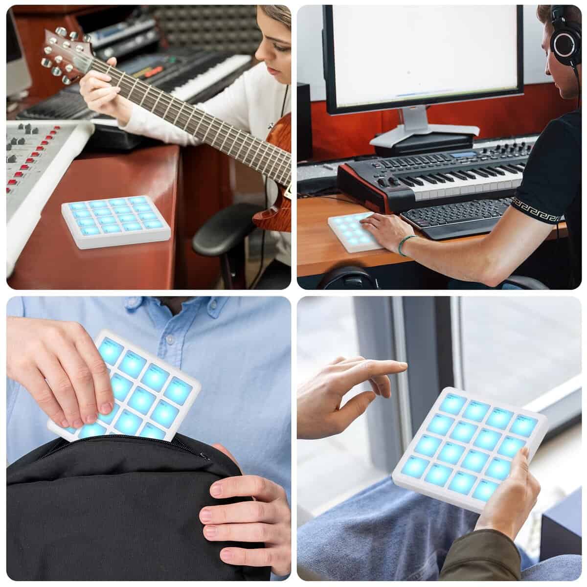 Controlador MIDI inalámbrico M-WAVE Pads, 4.1 * 4.1 - Imagen 8