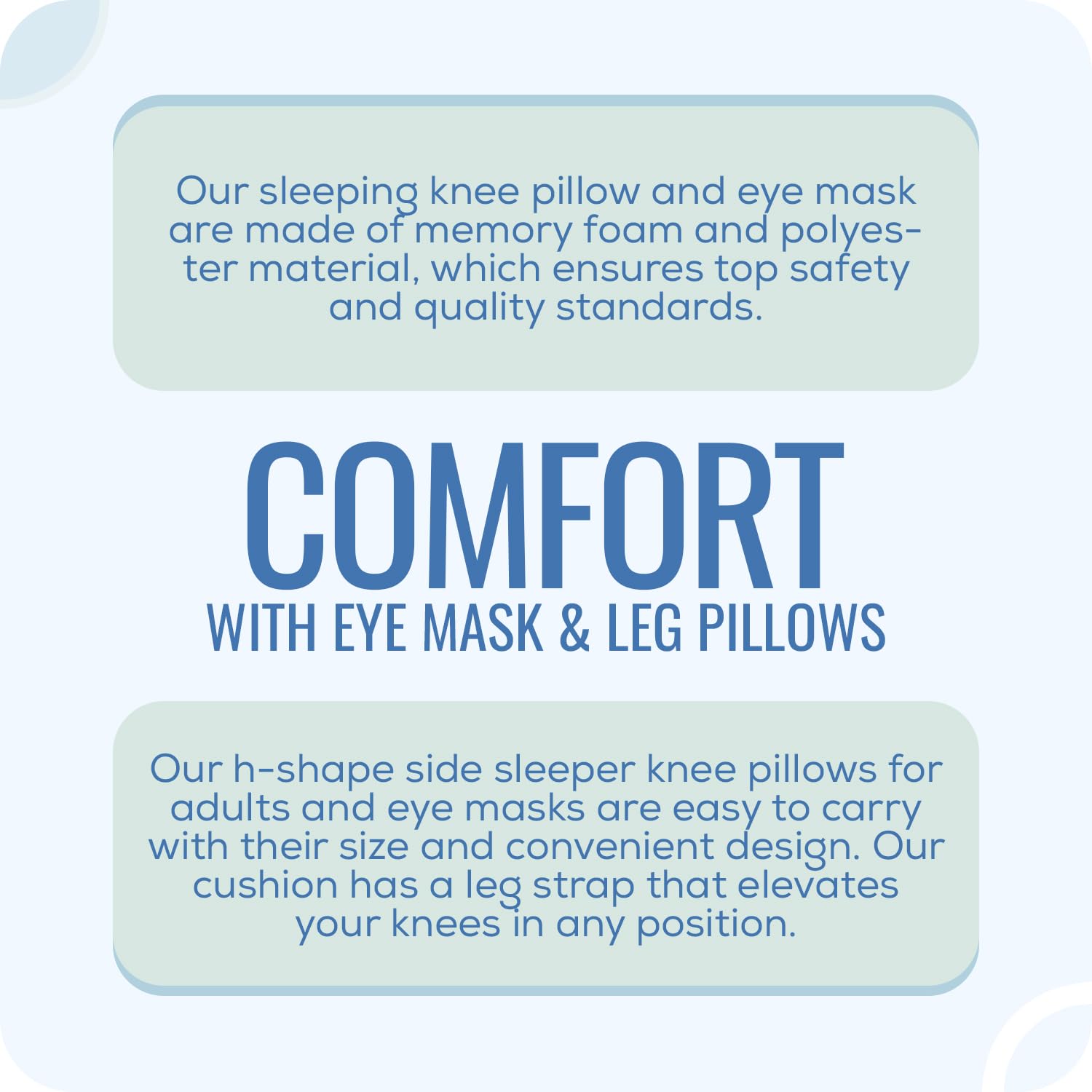 Almohada de Rodilla y Antifaz para Dormir de Lado Ark con - Imagen 7