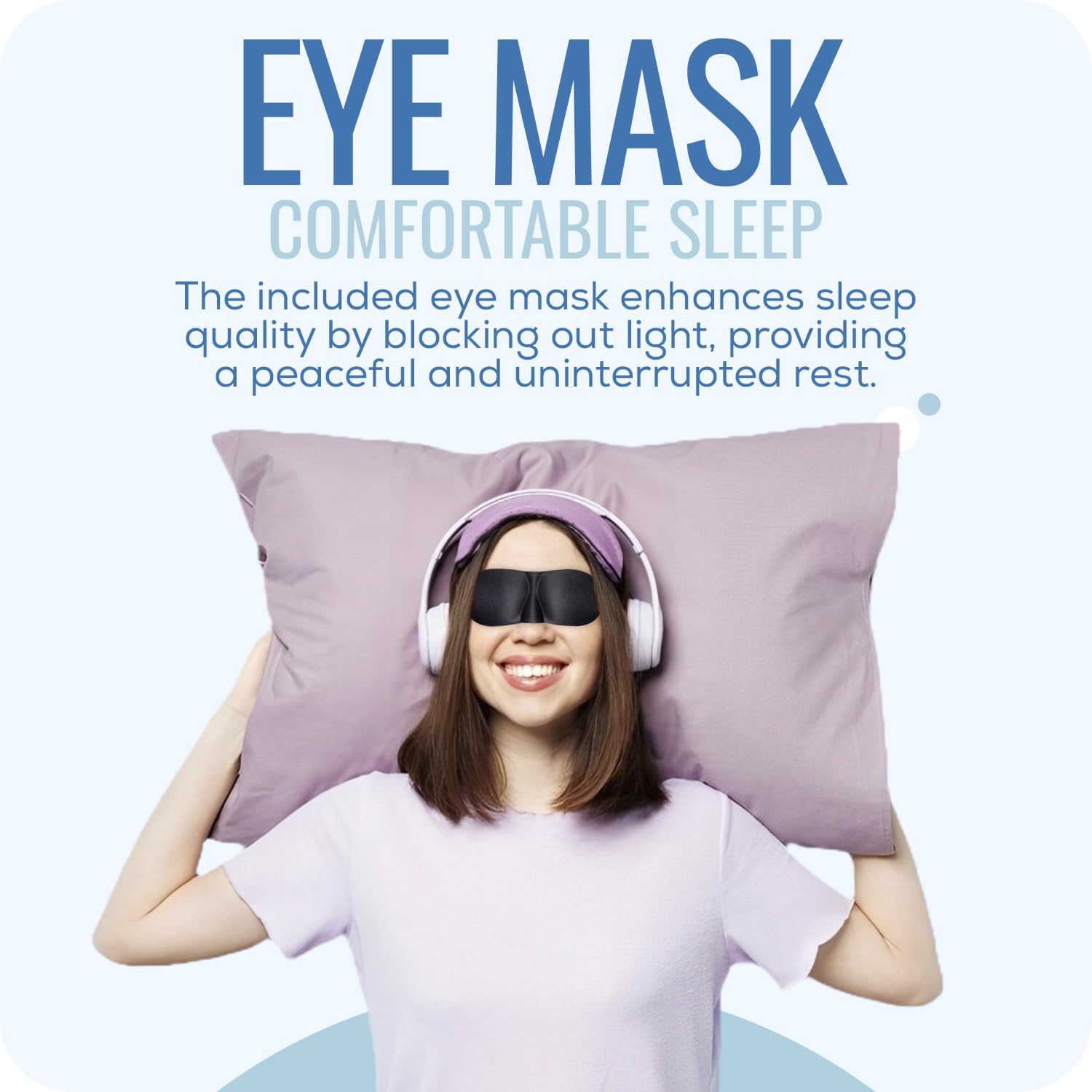 Almohada de Rodilla y Antifaz para Dormir de Lado Ark con - Imagen 4