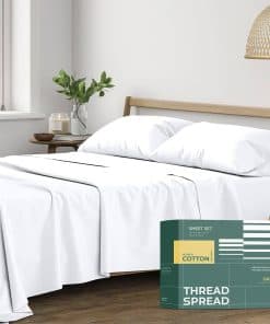 Juego de sábanas 100% algodón orgánico de tamaño completo -