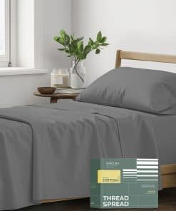 Juego de sábanas 100% algodón orgánico tamaño individual