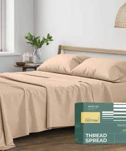 Juego de sábanas 100% algodón orgánico tamaño King - 4 PC