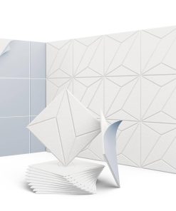 UNECHO 12 Pack 11.8" X 11.8" X 0.4" Paneles -Blanco