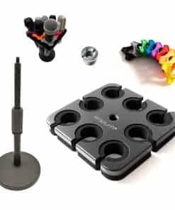 Soporte de micrófono múltiple Simplurfi con base de