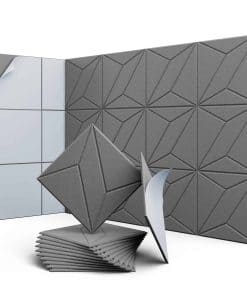 UNECHO 12 Pack 11.8" X 11.8" X 0.4" Paneles -Gris Luna