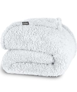 Manta de piel sintética Bare Home - Manta -Blanco sólido