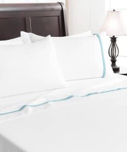 Juego de sábanas premium con cinta bordada Chanasya - Juego