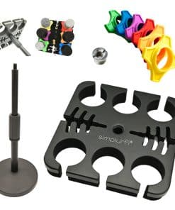 Soporte para varios micrófonos con organizador de cables y