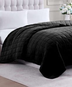 Casa Platino Manta Negra Tamaño Twin XL - Manta Acolchada