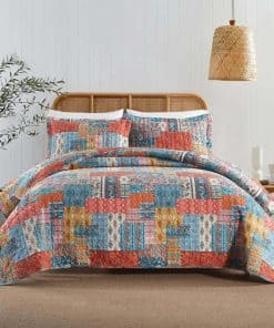 Juego de Colchas y Edredones Reversibles de Algodón