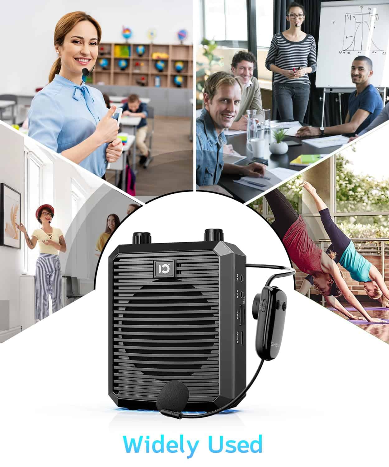 Amplificador de Voz SHIDU para Profesores con Micrófono - Imagen 6