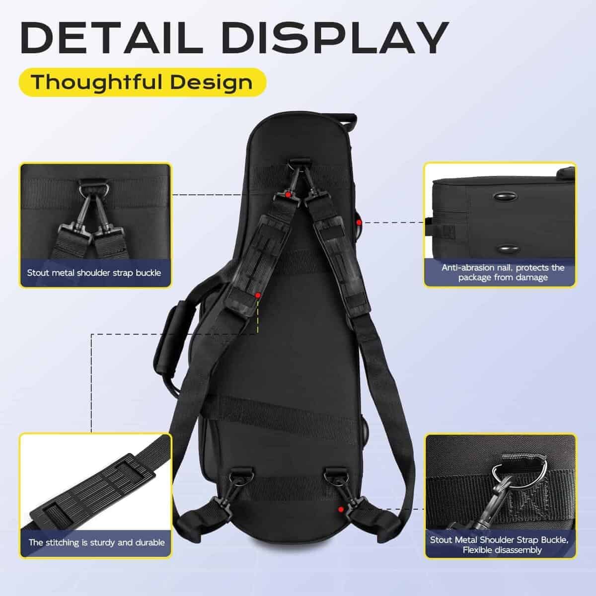 Estuche para Saxofón Alto Omebaige, Ligero para Saxofón - Imagen 5