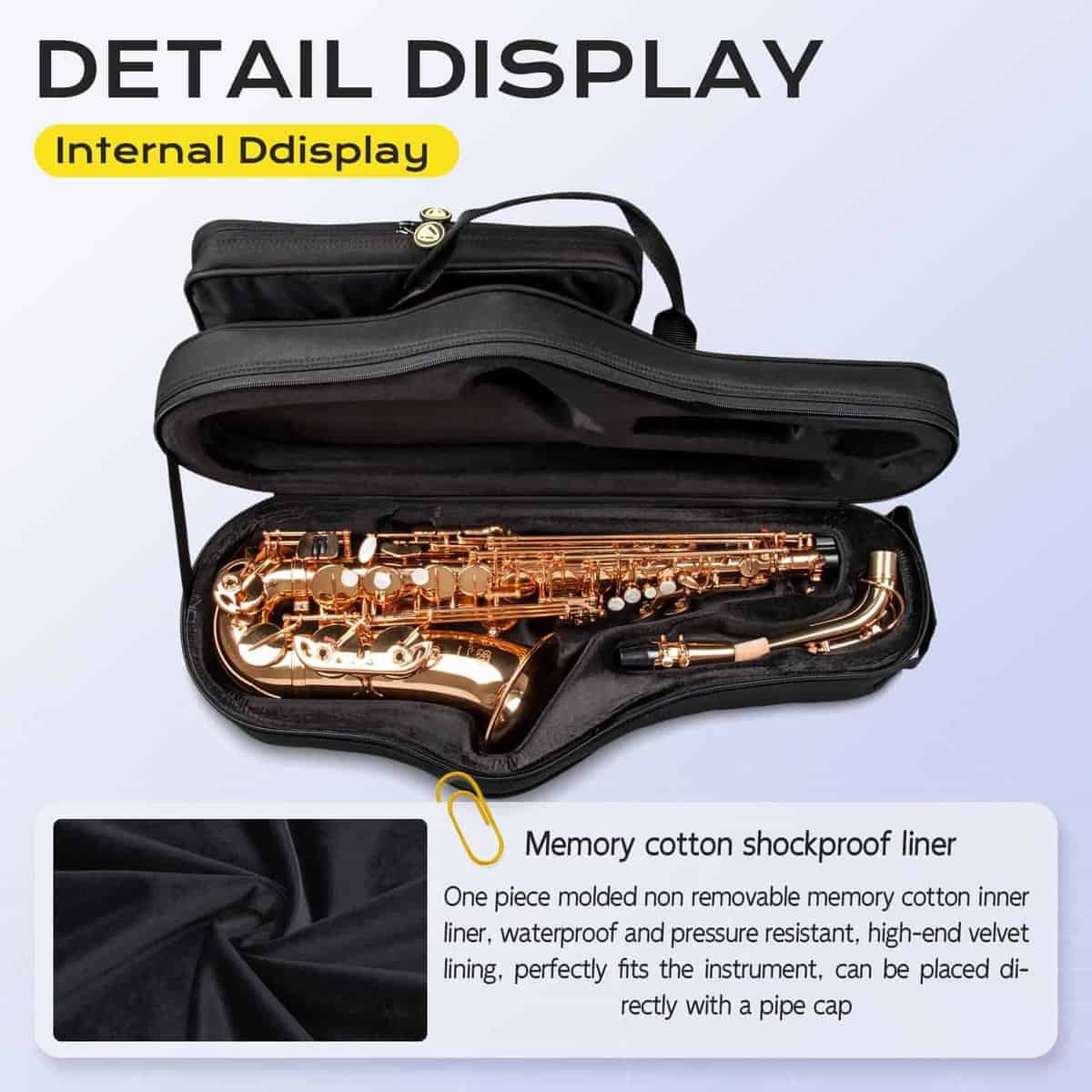 Estuche para Saxofón Alto Omebaige, Ligero para Saxofón - Imagen 6