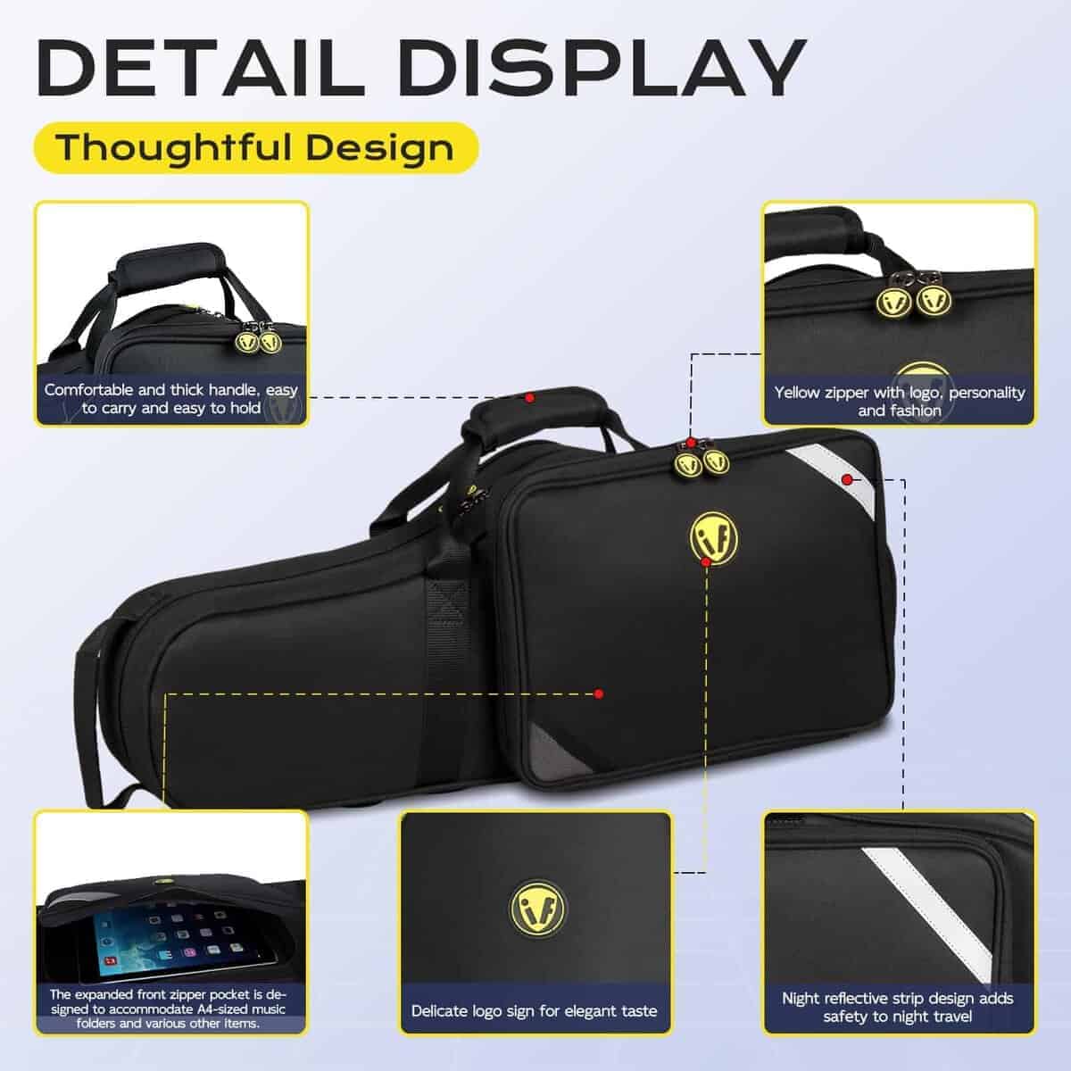 Estuche para Saxofón Alto Omebaige, Ligero para Saxofón - Imagen 4