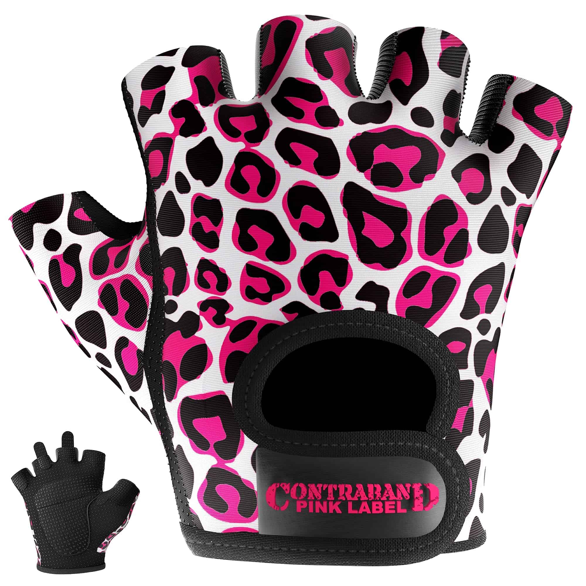 Guantes de Levantamiento y Remo Contraband -Rosa/Blanco