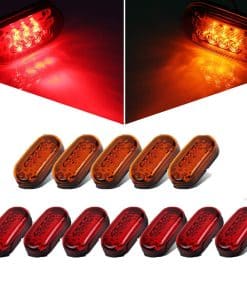 Partsam 12pcs 4 Inch Luces de Marcador LED Ovaladas, 10 LED