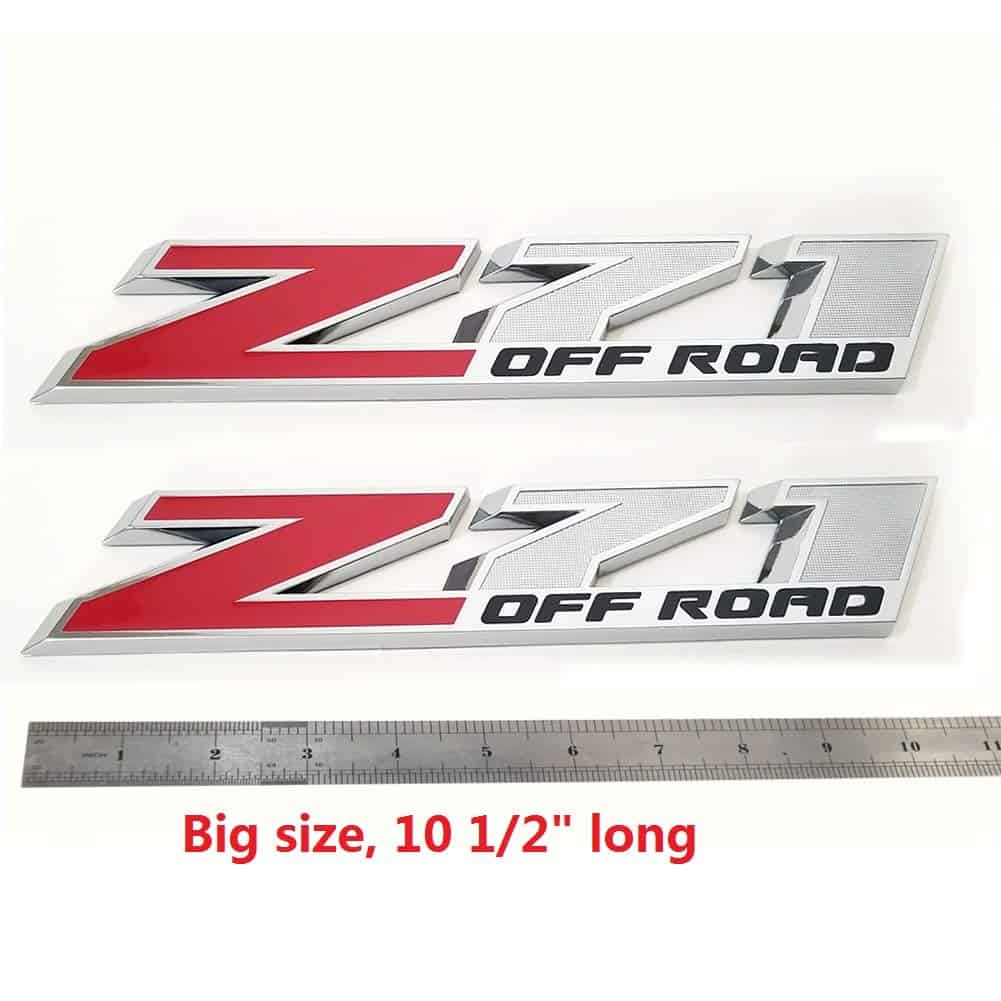 2pack OEM Emblemas Z71 Off Road de 10 -Cromo con rojo - Imagen 4