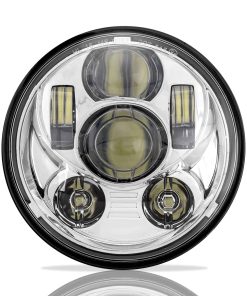 Faro delantero de aluminio plateado de 5.75 pulgadas SUNPIE