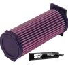 Filtro de aire del motor K&N: Alto -Negro