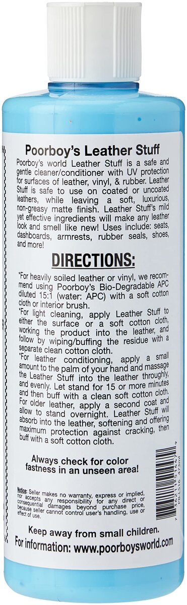 Limpiador y Acondicionador para Cuero Poorboys Leather - Imagen 3