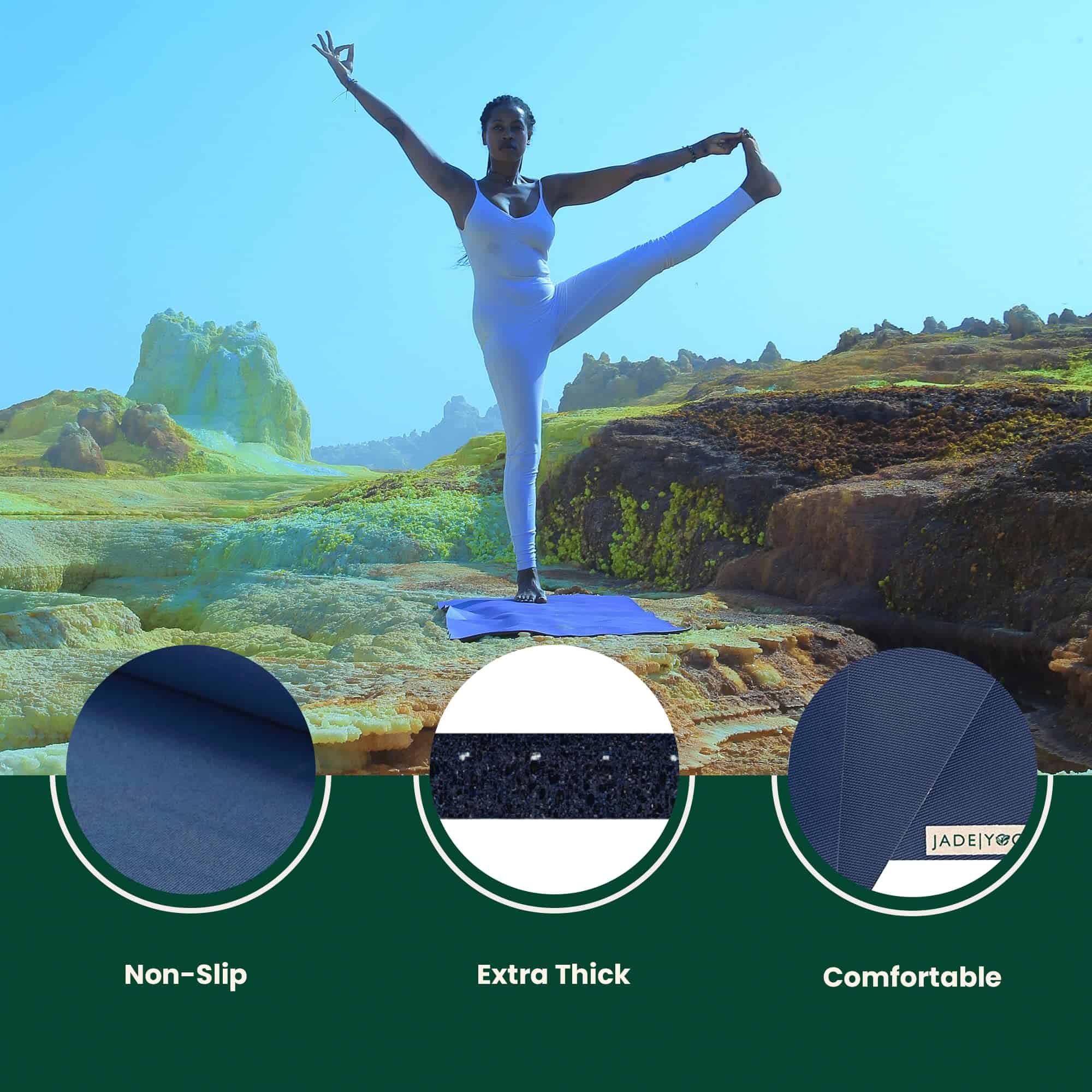 Tapete de Yoga Fusion Jade, Confort de Lujo & Tapetes - Imagen 6