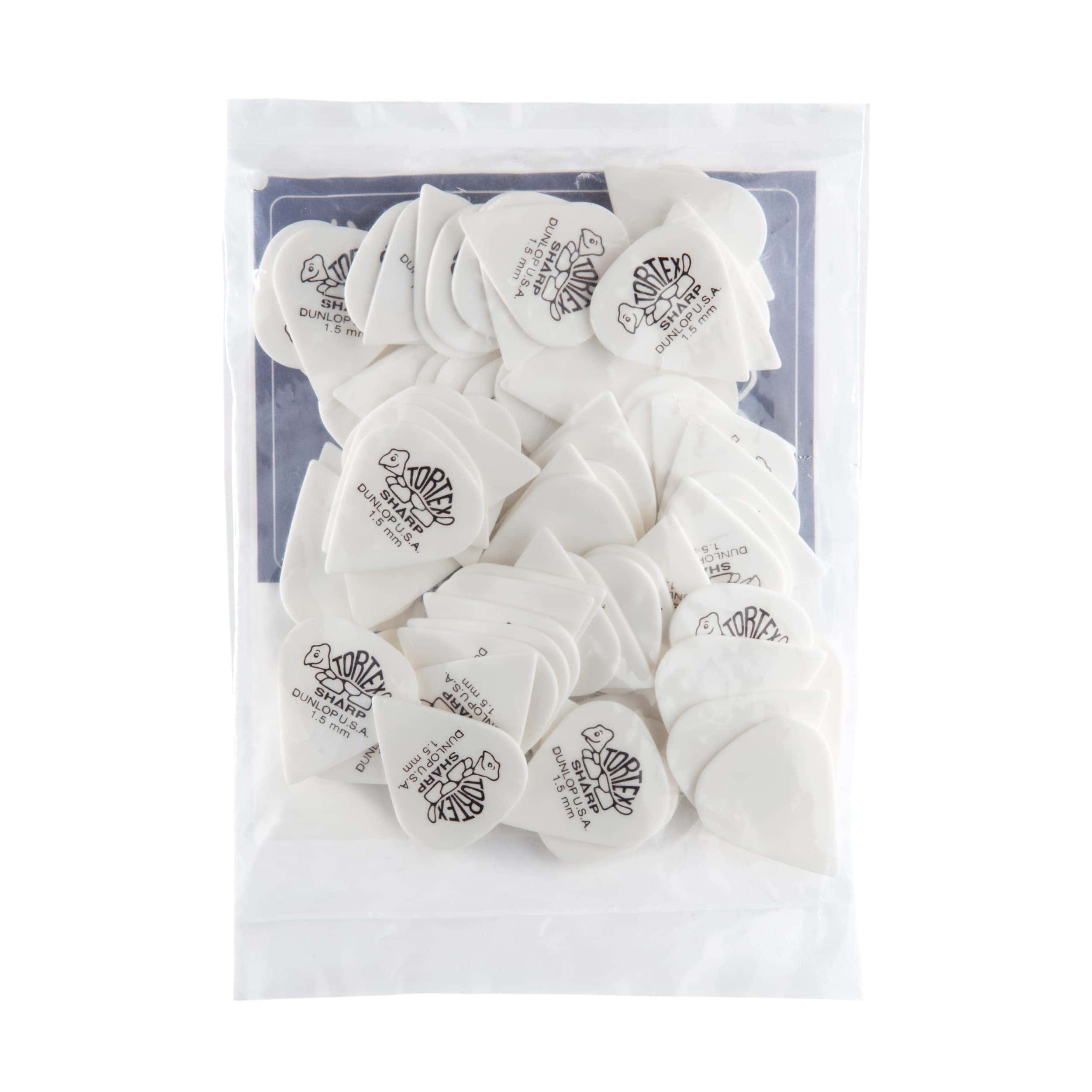 Dunlop Tortex Sharp Guitar Picks 1.50mm Blanco Paquete de 72 - Imagen 6