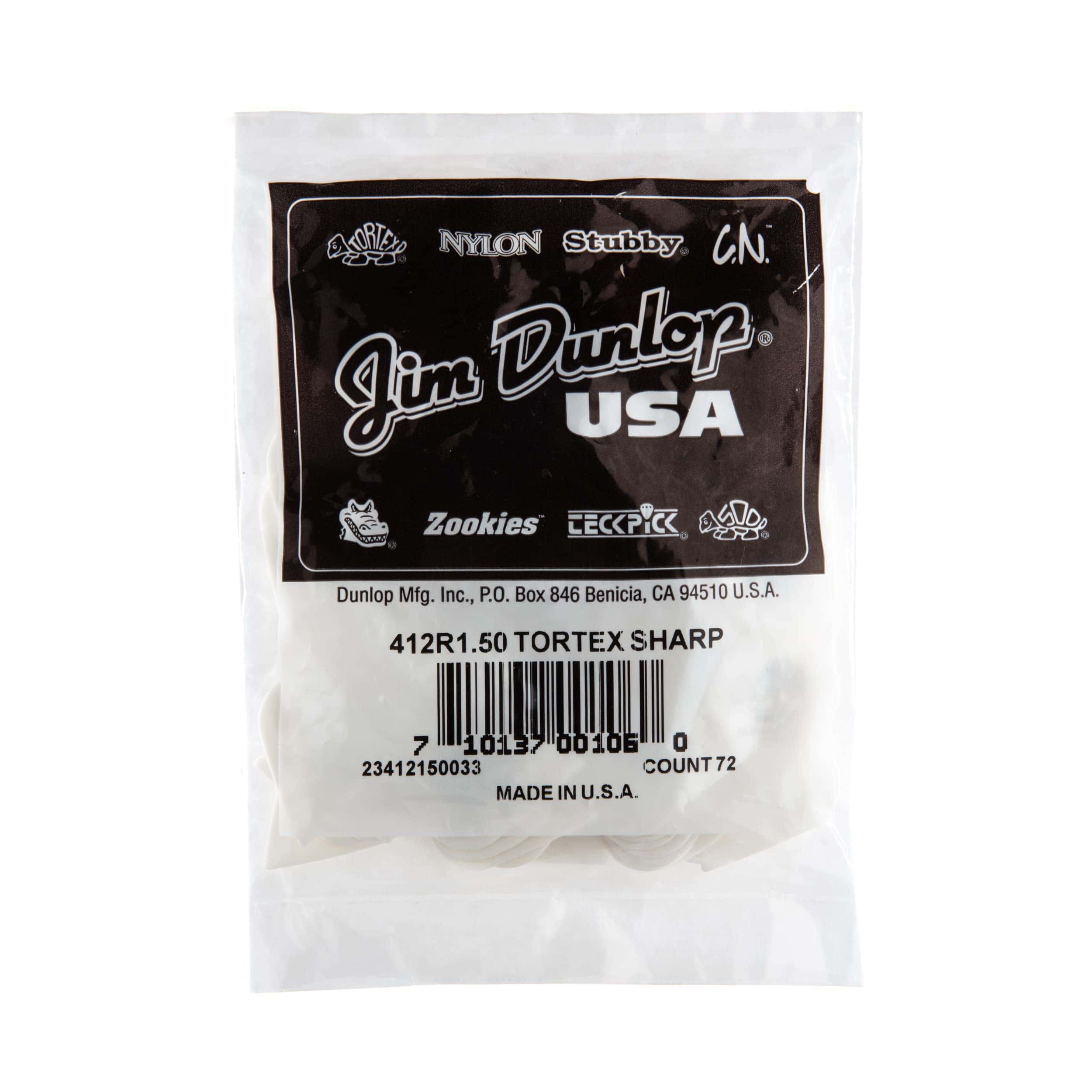 Dunlop Tortex Sharp Guitar Picks 1.50mm Blanco Paquete de 72 - Imagen 5