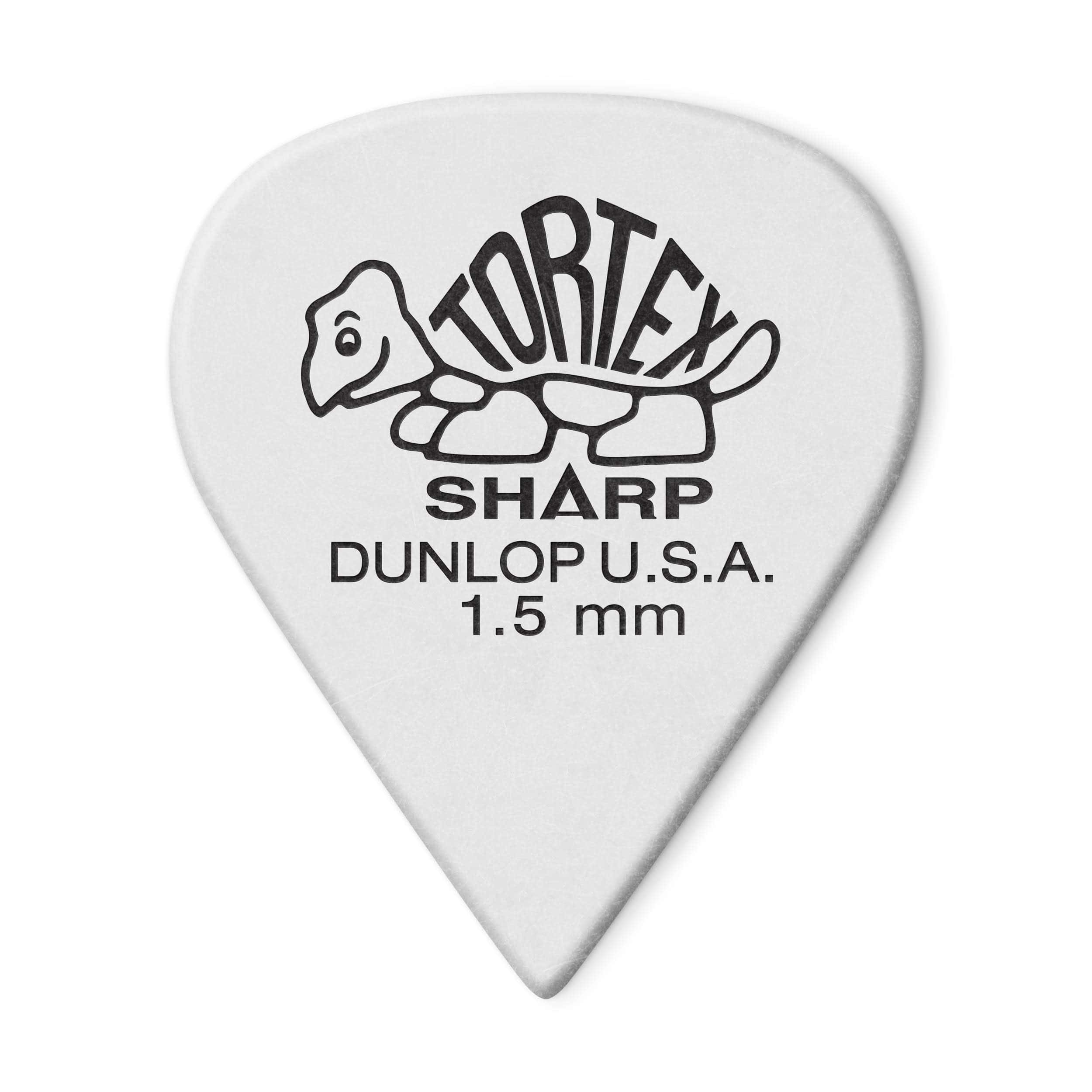 Dunlop Tortex Sharp Guitar Picks 1.50mm Blanco Paquete de 72